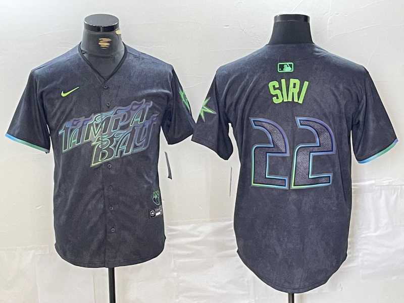 Men%27s Tampa Bay Rays #22 Jose Siri Charcoal 2024 City Connect Limited Stitched Jersey->tampa bay rays->MLB Jersey